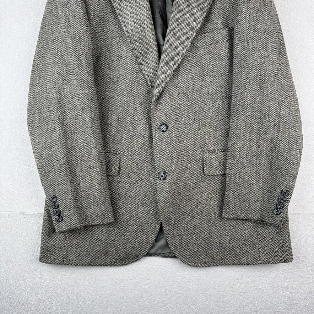 90’s Vtg The Andover Shop Herringbone Wool Blazer Sport Coat Mens 42 21”x30” USA - Picture 7 of 9